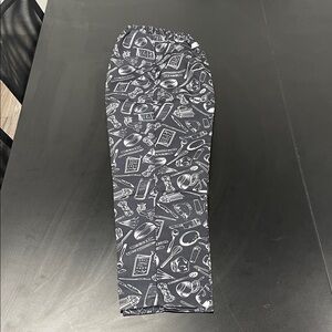 Stylish Black and White Graphic Pencil Pants